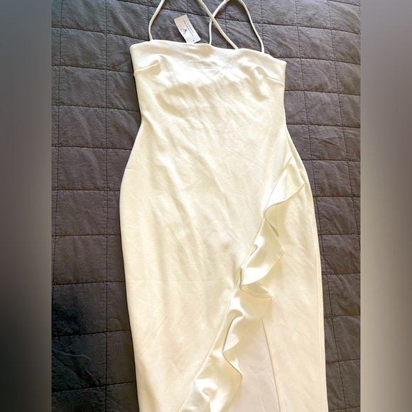 NWT White Strappy Ruffled Dress by Windsor |Size Large - Picture 3 of 13